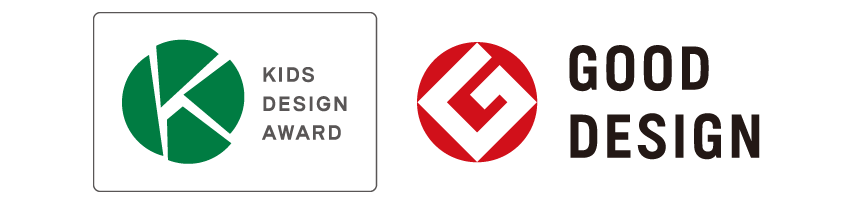 KIDS DESIGN AWARDロゴ、グッドデザイン賞ロゴ
