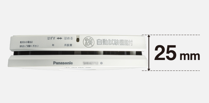  25mmのフラットデザイン