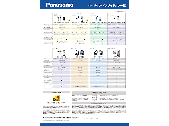 ヘッドホン・インサイドホン一覧
