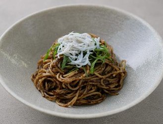 写真：のりとしらすの和風パスタ