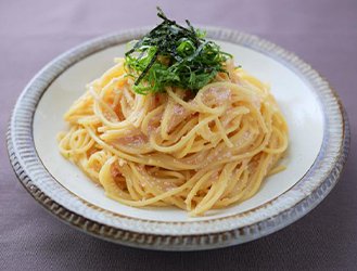 写真：たらこパスタ