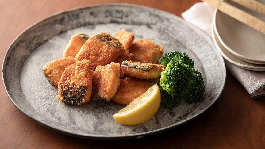 揚げない鮭フライ