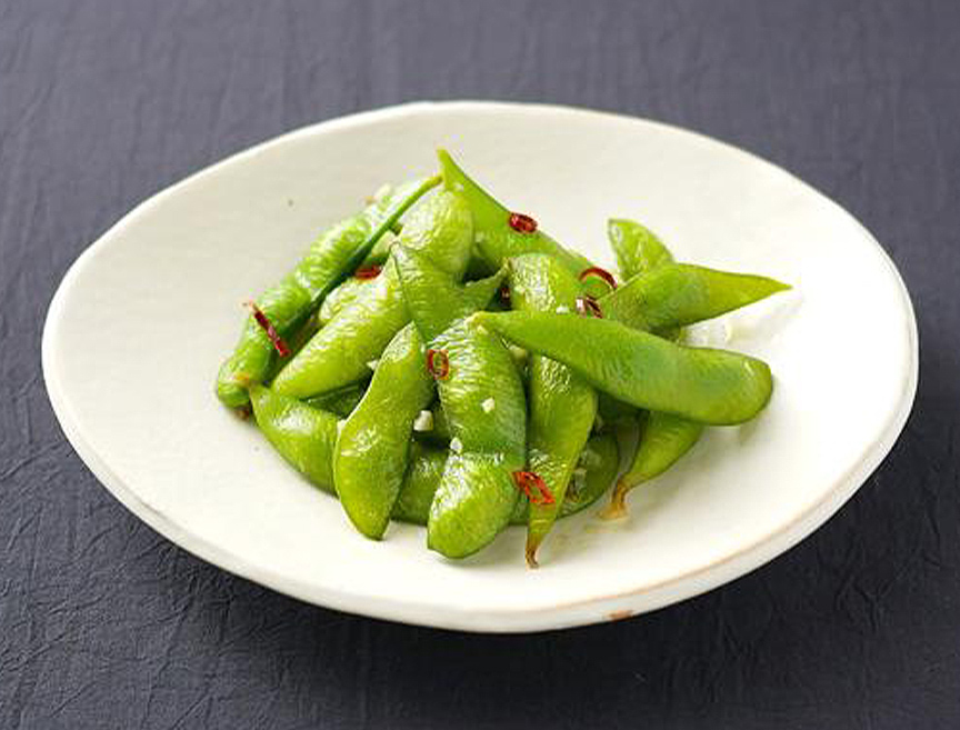 冷凍枝豆のペペロンチーノ炒め