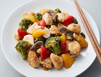 鶏とブロッコリーの中華炒め