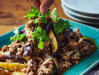 なすのピリ辛蒸し