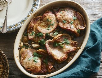 豚肩ロースときのこのオーブン焼き