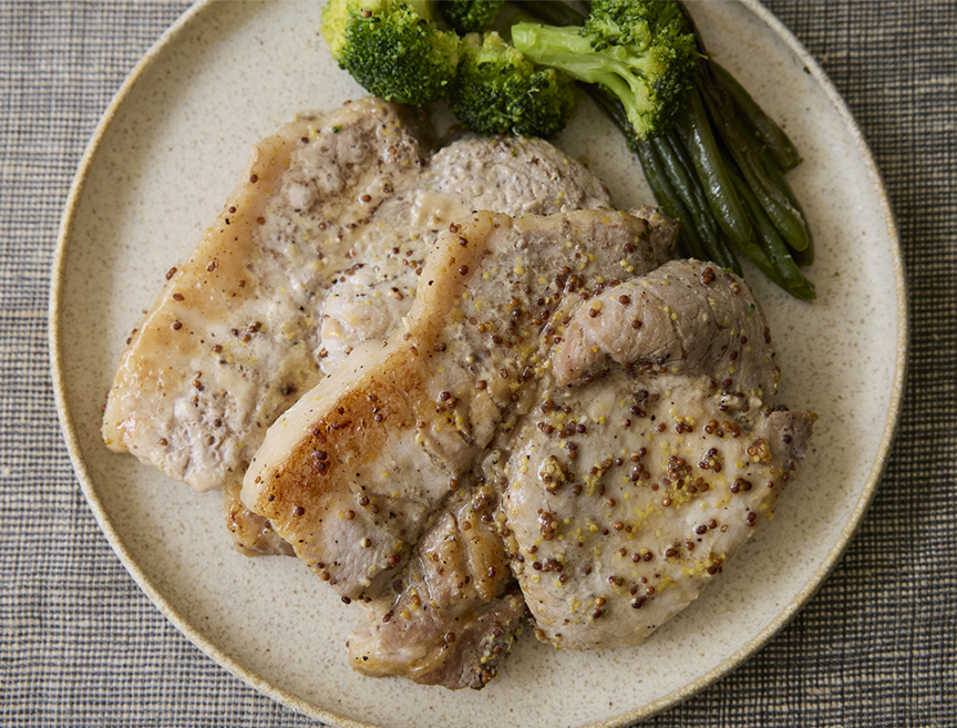 豚肉とブロッコリーのハニーマスタードグリル