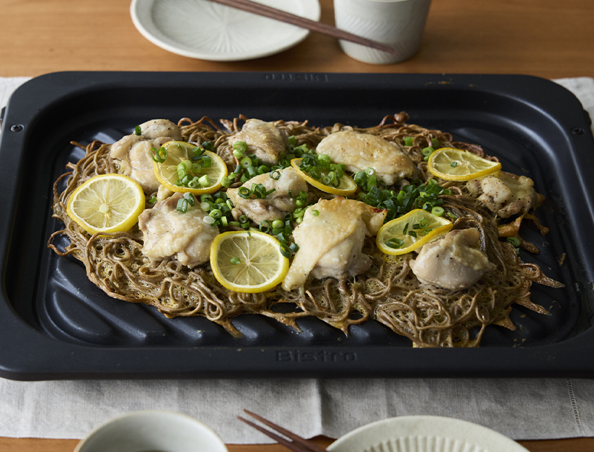 グリルチキン瓦そば