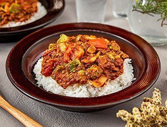 ごろごろ野菜のキーマカレー