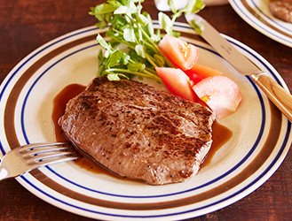 【島本美由紀さん監修】牛肉のステーキ～ガリバターポン酢～