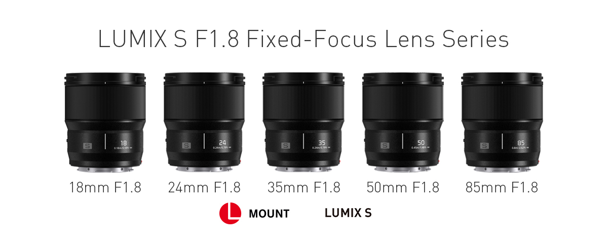 画像：LUMIX S F1.8単焦点レンズシリーズ
