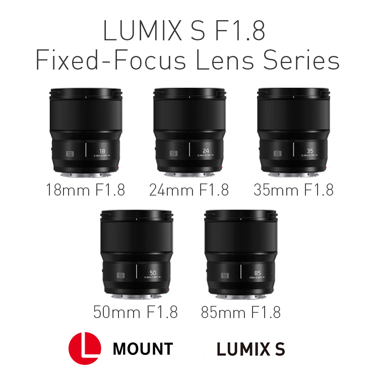 画像：LUMIX S F1.8単焦点レンズシリーズ