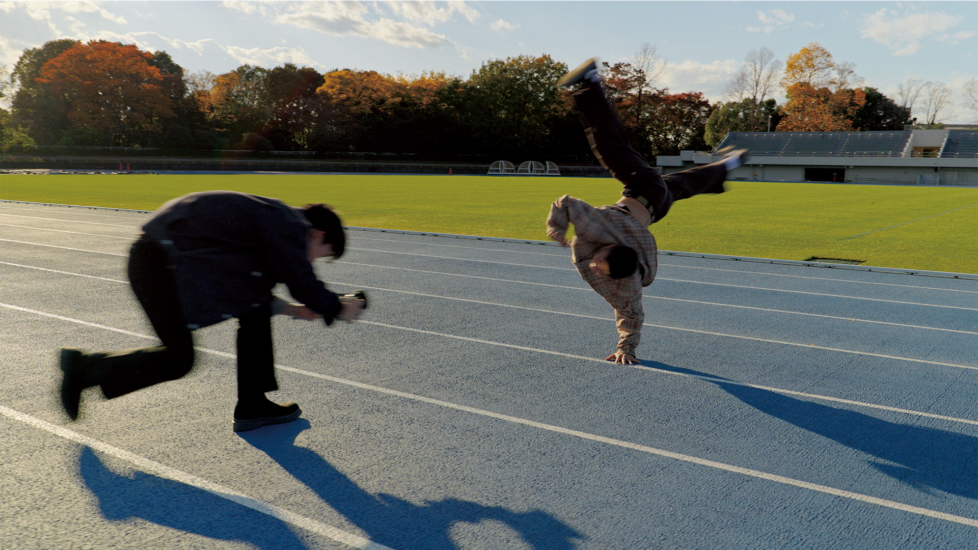 パルクール撮影シーン