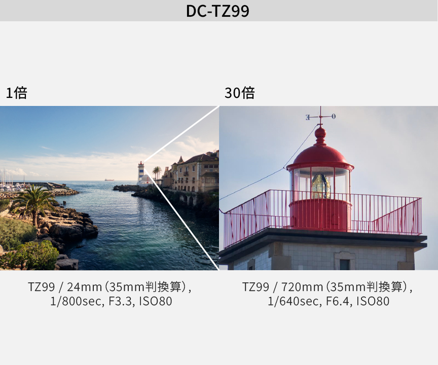ズーム比較：DC-TZ99