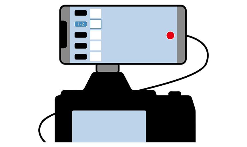 イラスト：あわただしい現場での撮り忘れを防止