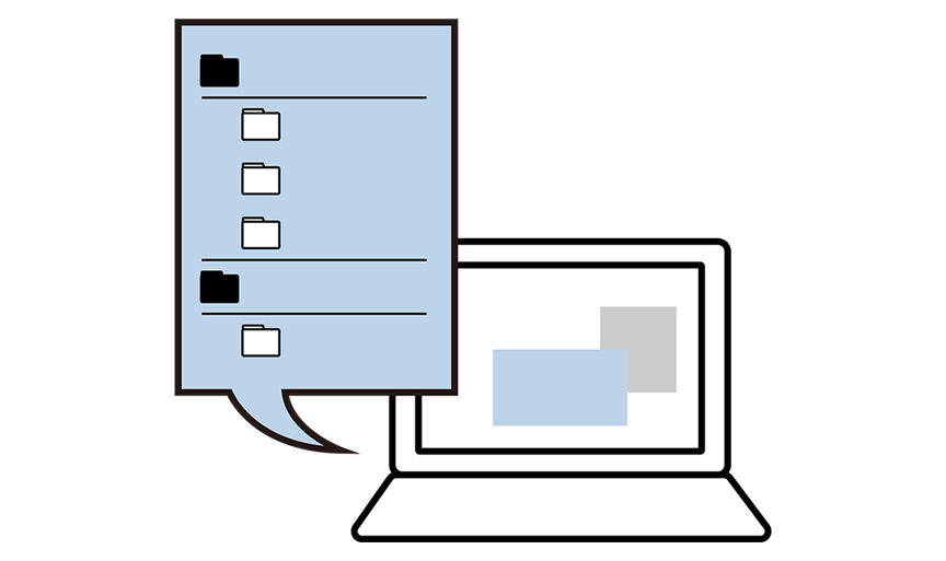 イラスト：撮影データを自動でフォルダ分け