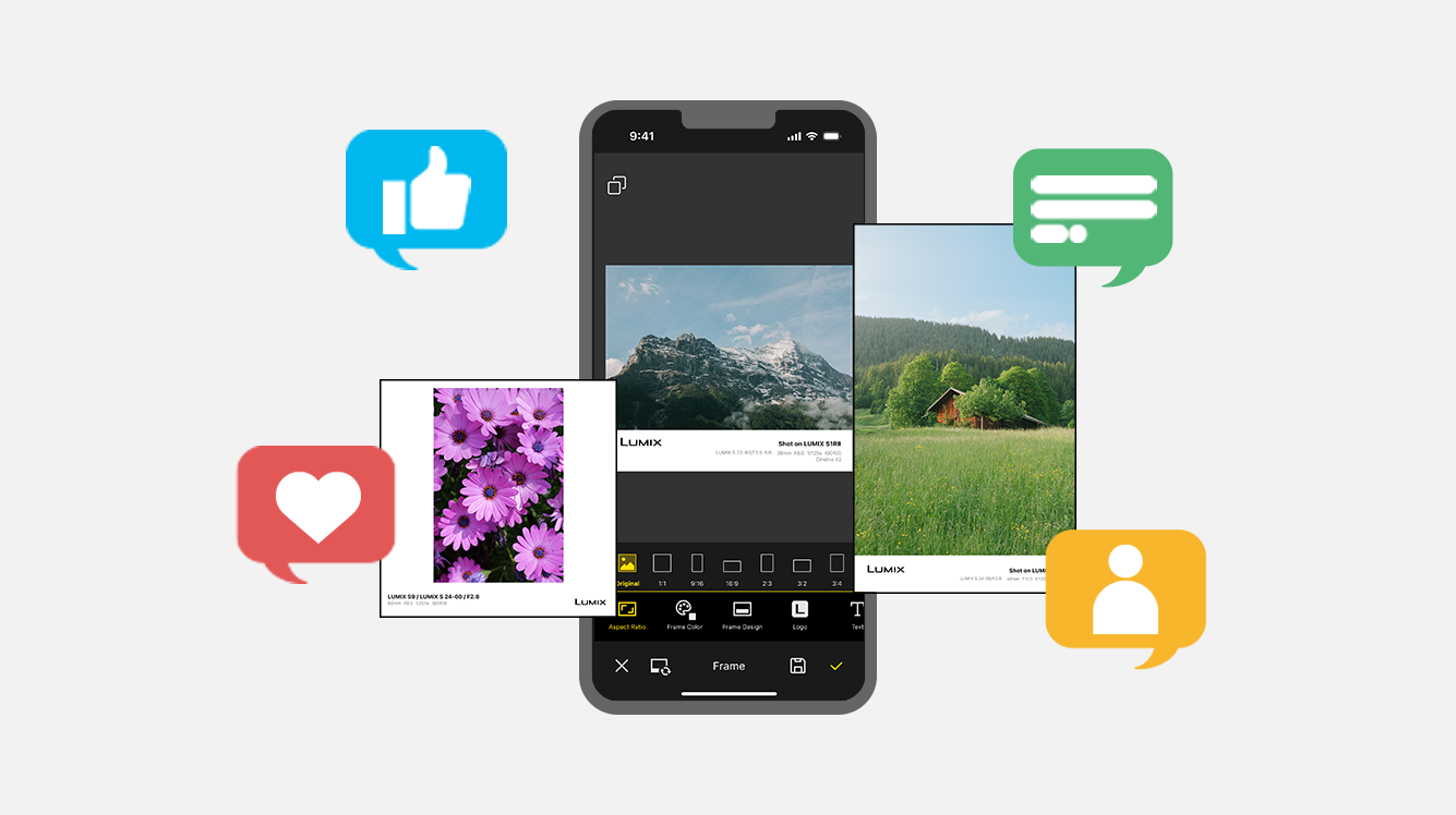 画像：フォトフレームで魅力的に演出