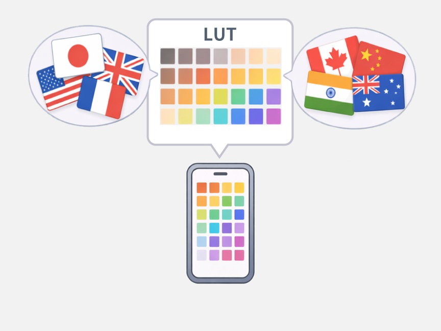 世界中のクリエイターが作成したLUTをダウンロード
