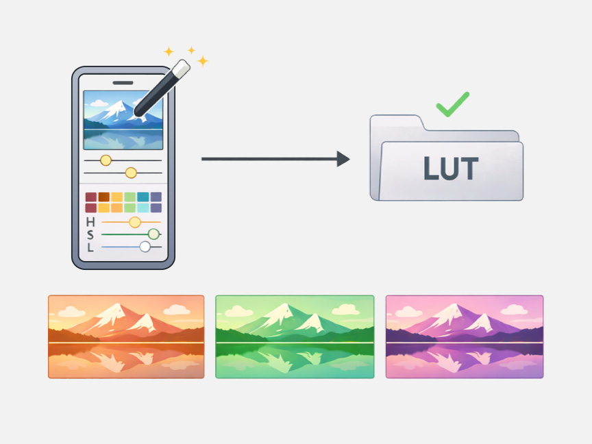 LUTを作成して保存