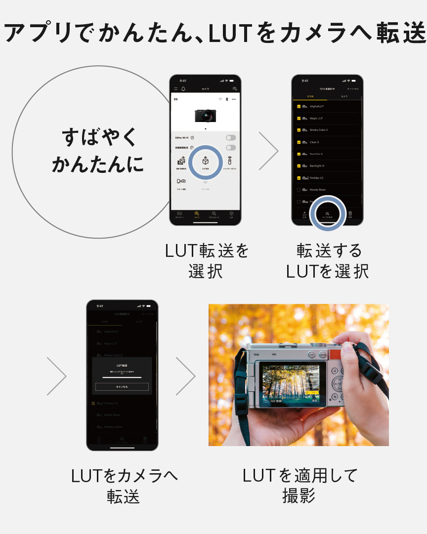 リアルタイムLUTの適用方法