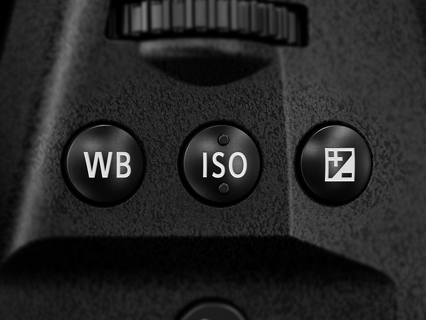 3連ボタン(WB/ISO/露出補正)