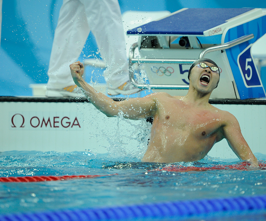 北京2008・競泳男子平泳ぎで二冠を達成した北島康介「なんも言えねぇ」の裏に隠された恩師からの一言