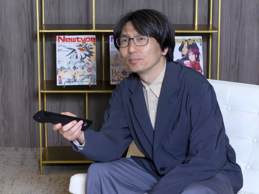 画像：インタビューの様子（角さん）