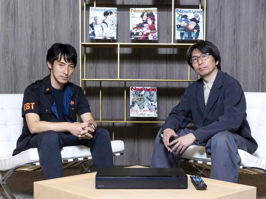 『月刊ニュータイプ』の編集長・澁野義一さん(左)とKADOKAWAコミック第1局コミック第2部部長・角清人さん
