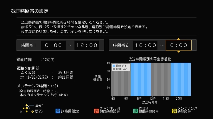画像：Step 2．時間帯を変更し、決定を押す