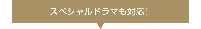 スペシャルドラマも対応！