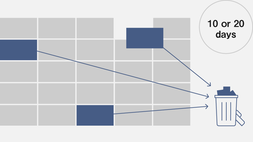 画像：ハードディスクの自動消去設定