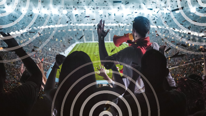 画像：スポーツ中継は歓声が広がり、実況の声もクリアに聞こえます