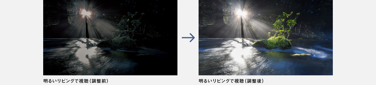 画像：ダイナミックレンジ調整