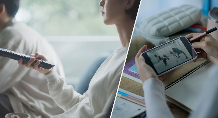 画像：同時視聴対応