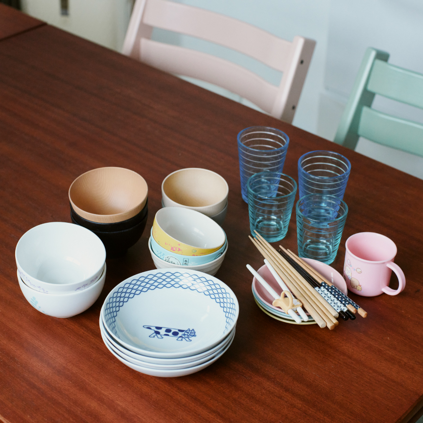 家族5人分の食器が一度に洗える。