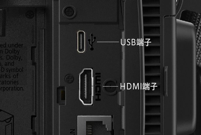 高画質出力対応のHDMI端子搭載／豊富な使用用途のUSB端子搭載