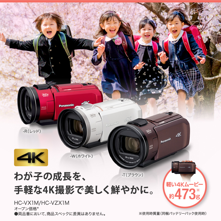 わが子の成長を、手軽な4K撮影で美しく鮮やかに。デジタル4Kビデオカメラ「VX1M/VZX1M」