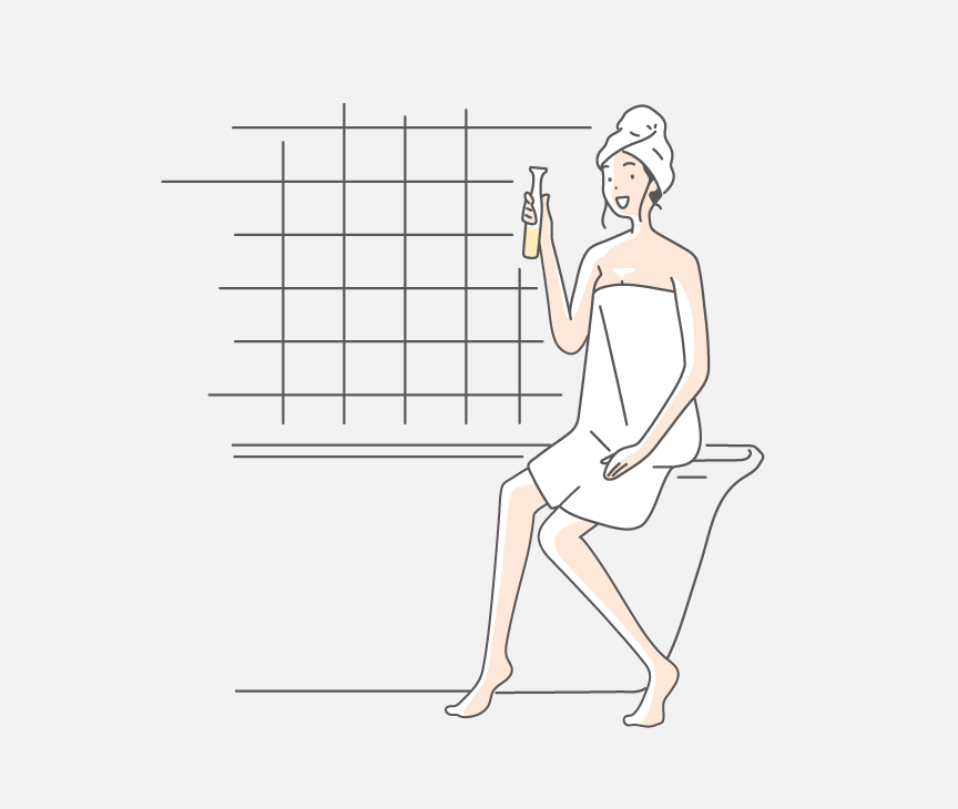 防水仕様（IPX7基準）だからお風呂でケア可能