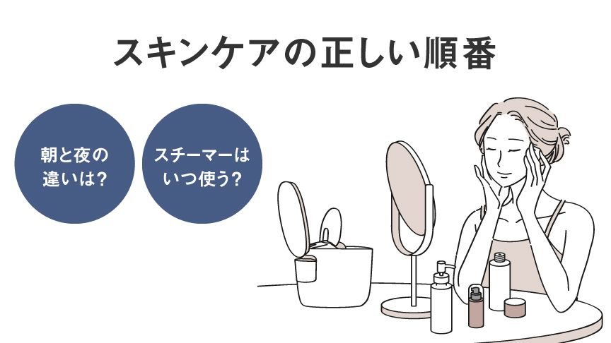 【朝夜別】正しいスキンケアの順番とは？スチーマーの取り入れ方もご紹介
