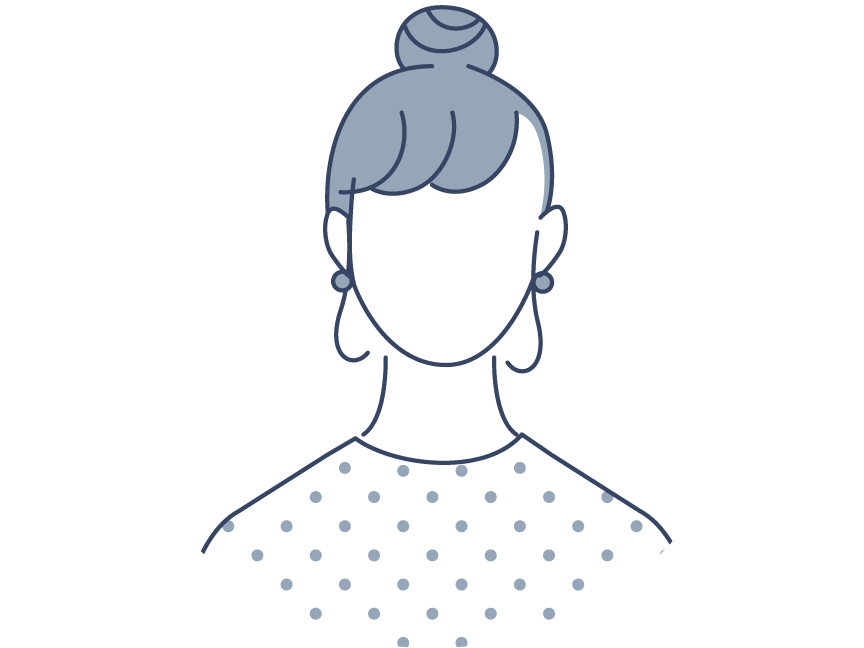 イラスト：女性のアイコン