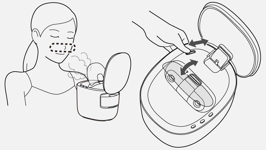 イラスト：ノズルの角度を調整する