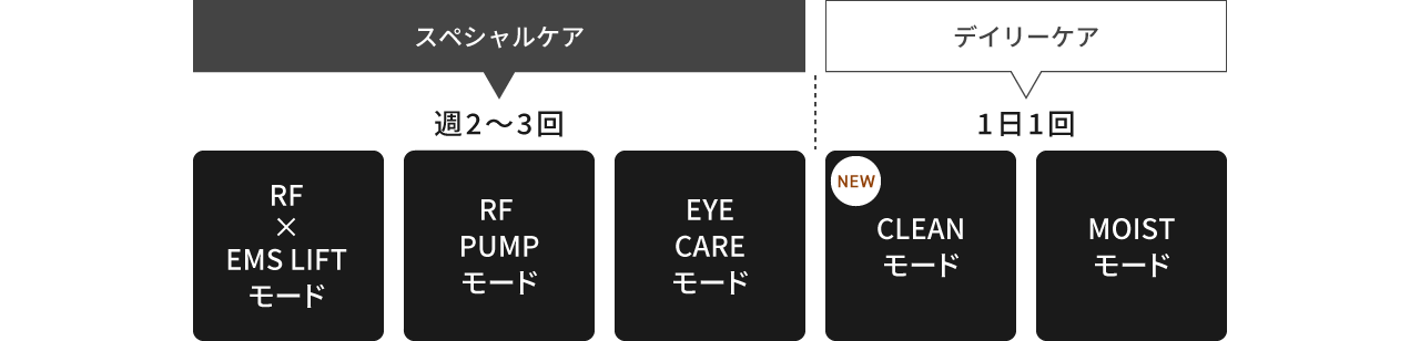 スペシャルケア（週2～3回）,デイリーケア（1日1回）