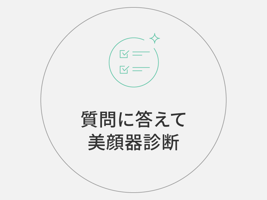 質問に答えて美顔器診断