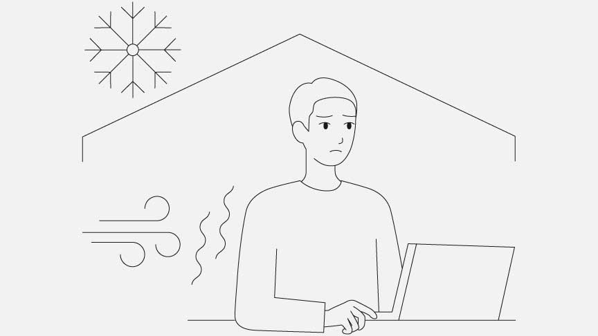 冬に使うと風で寒い