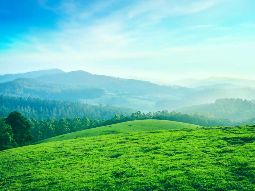 爽やかな風が吹く高原のイメージ