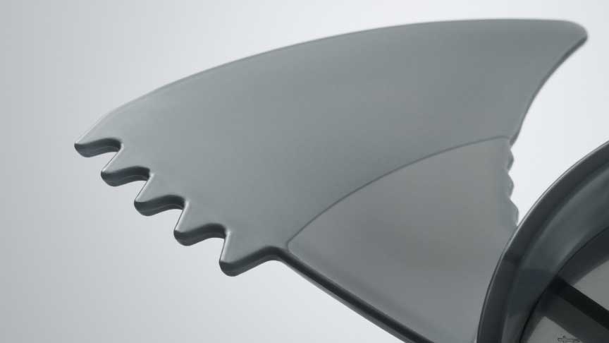 セレーションファン：ギザギザの羽根の形状