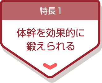 特長1 体幹を効果的に鍛えられる