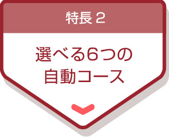 特長2 選べる6つの自動コース