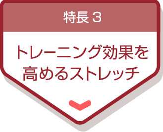 特長3 トレーニング効果を高めるストレッチ