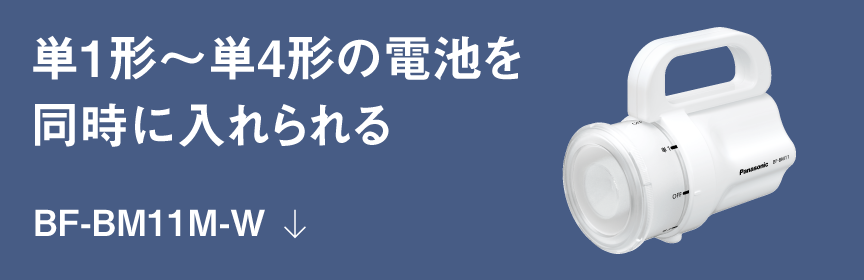 単1形～単4形の電池を同時に入れられる　BF-BM11M-W